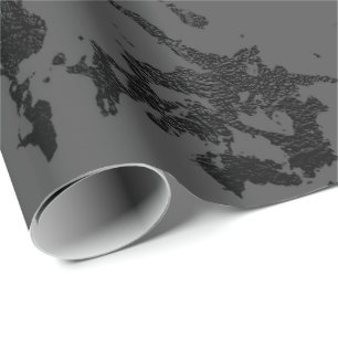 Papel De Regalo Los movimientos abstractos de plata de mármol
