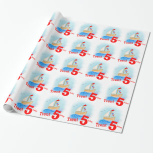 Papel De Regalo Los muchachos nombrados pintaron abrigo del