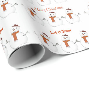 Papel De Regalo Los muñecos de nieve del invierno lo dejaron neva