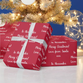 Papel De Regalo Los navidades aman de la Santa Cruz Roja personali