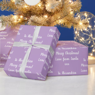 Papel De Regalo Los navidades aman de Santa Purple Lilac