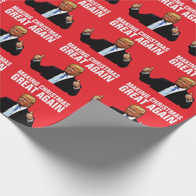 PAPEL DE REGALO LOS NAVIDADES DE DONALD TRUMP VOLVIERON A GRANDES (Esquina)