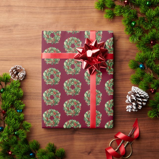 Papel De Regalo Los Navidades elegantes eran rojos y verdes (Regalo de vacaciones)