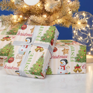 Papel De Regalo Los Navidades guisantes/Snowman