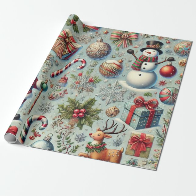 Papel De Regalo Los navidades ya están aquí (Desenrollado)