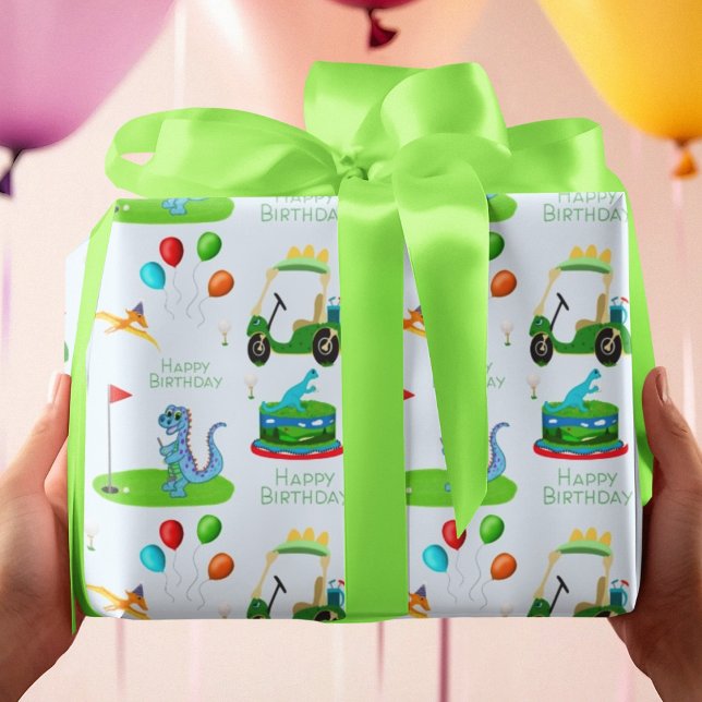 Papel De Regalo Los niños con temas de golf de los dinosaurios fel (Subido por el creador)