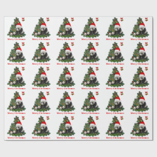 Papel De Regalo Los pandas navideños