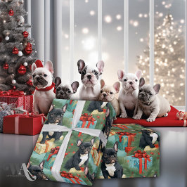 Papel De Regalo Los pequeños Navidades franceses de Santa María