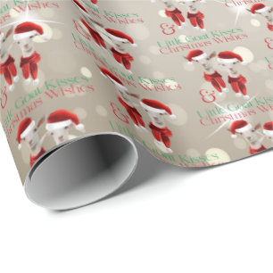 Papel De Regalo Los pequeños Navidades quieren que la cabra besa o