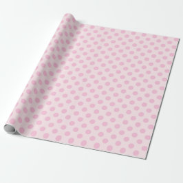 Papel De Regalo Los puntos de polka rosados Pastel Monochrom peque