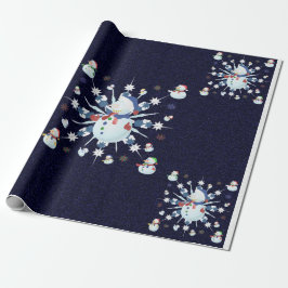 Papel De Regalo Los Purpurinas Navidades Snowman -