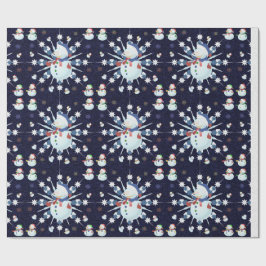 Papel De Regalo Los Purpurinas Navidades Snowman -