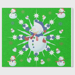 Papel De Regalo Los Purpurinas Navidades Snowman -