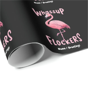 Papel De Regalo Los Relojes De Whassup Flamingo Diseñan Un Flamenz