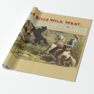 Papel De Regalo Los salvajes caballos occidentales de Buffalo Bill