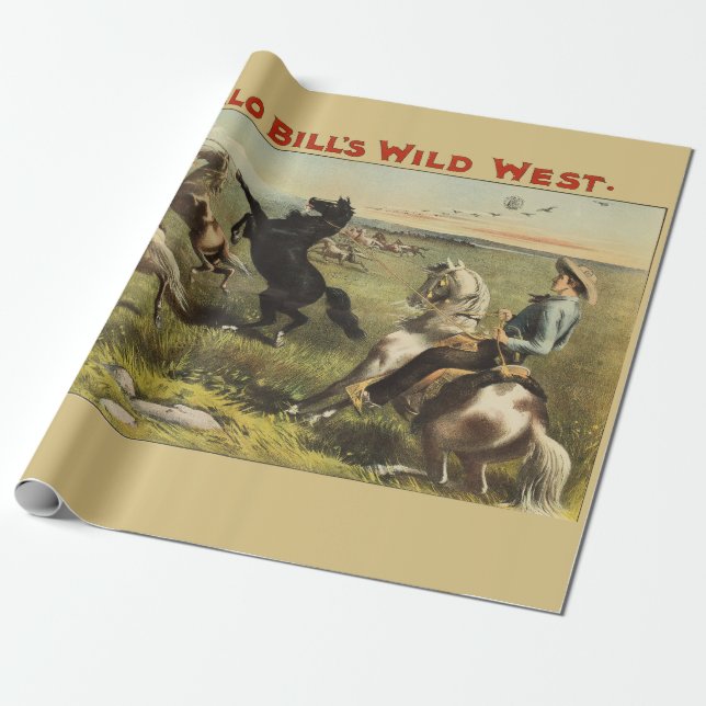 Papel De Regalo Los salvajes caballos occidentales de Buffalo Bill (Desenrollado)