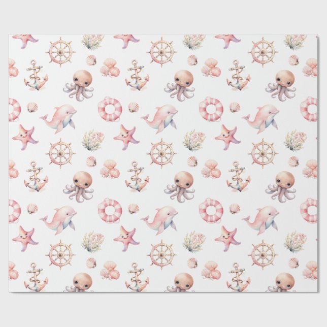 Papel De Regalo ¡Los tesoros de marea de Rubor! (Superficie plana)