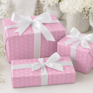 Papel De Regalo Los Tres Clavos, Cruz Cristiana Rosa y Blanca