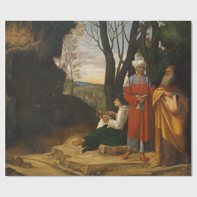 Papel De Regalo Los tres filósofos (sabios) (de Giorgione) (Superficie plana)