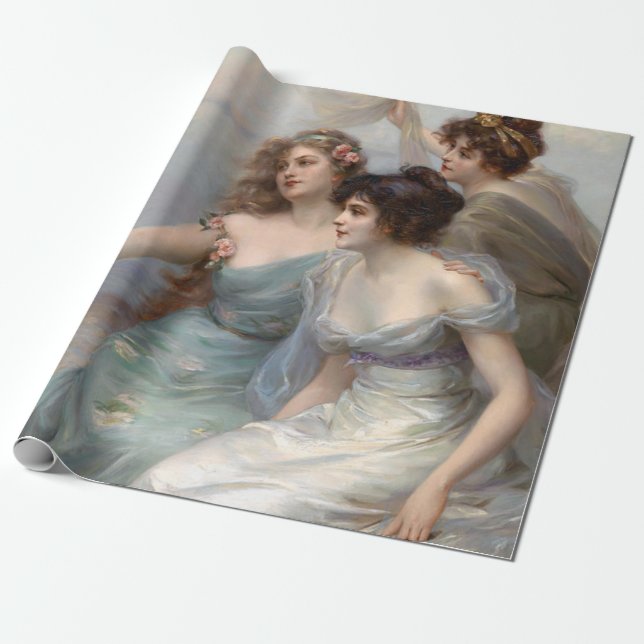 Papel De Regalo Los Tres Grados De Edouard Bisson (Desenrollado)