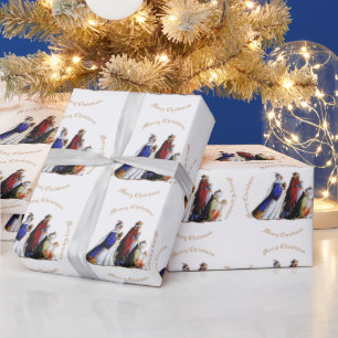 Papel De Regalo Los tres regalos y saludos de los Navidades Magi