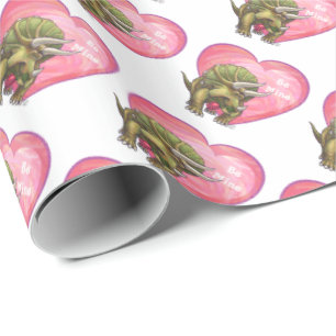 Papel De Regalo Los triceratops románticos son míos