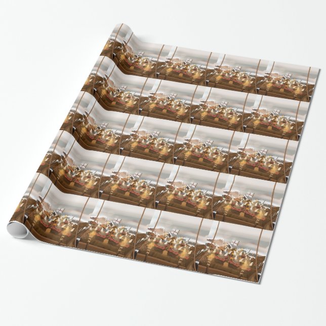 Papel De Regalo Los Vikingos (Desenrollado)