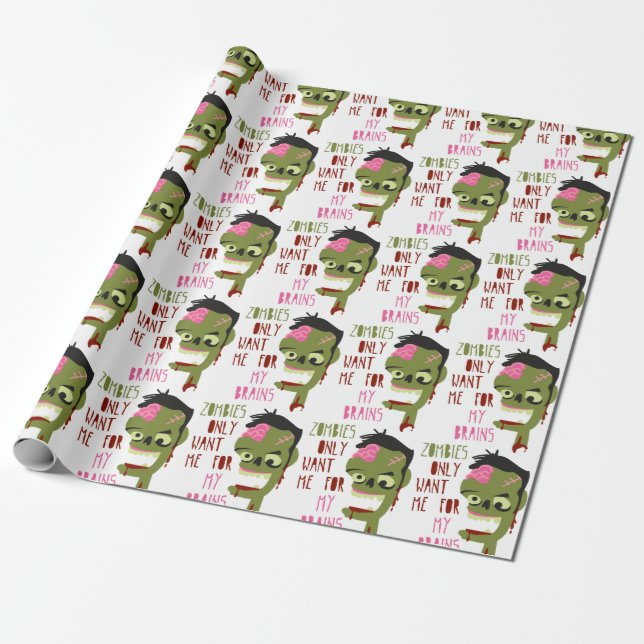 Papel De Regalo Los zombies me quieren (Desenrollado)