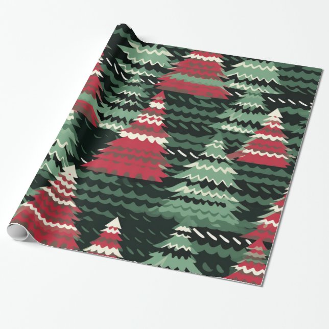 Papel De Regalo Lote de árbol de Navidad (Desenrollado)