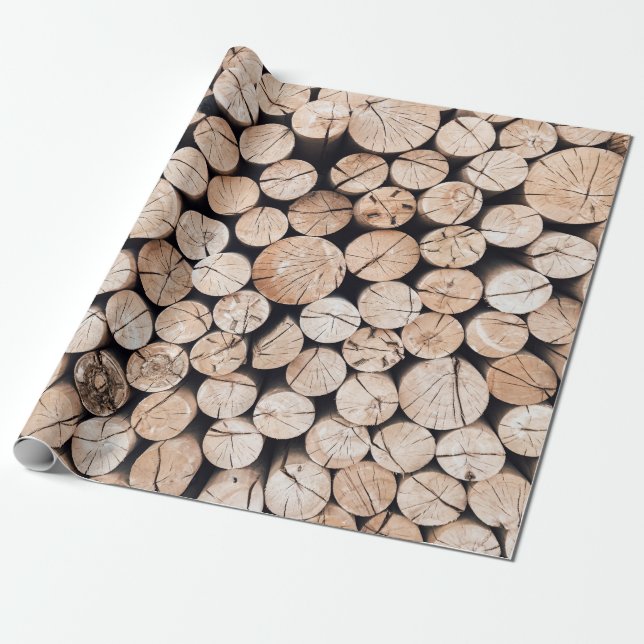 Papel De Regalo Lote de madera marrón (Desenrollado)