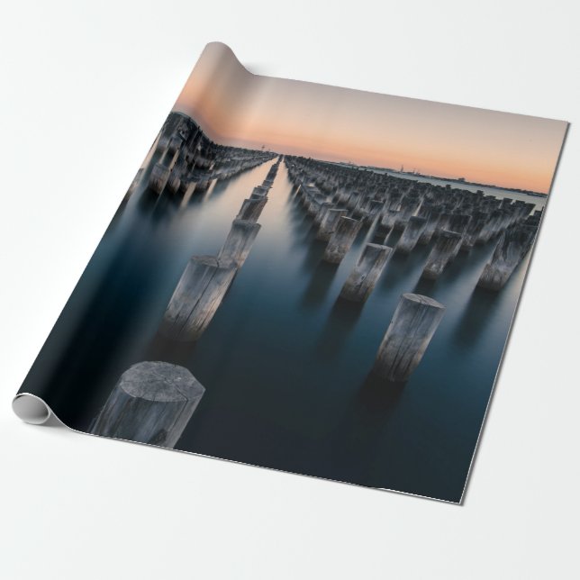 Papel De Regalo Lote de posta de playa (Desenrollado)