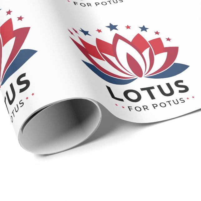 Papel De Regalo Lotus para POTUS Kamala Harris 2024 (Esquina del rollo)