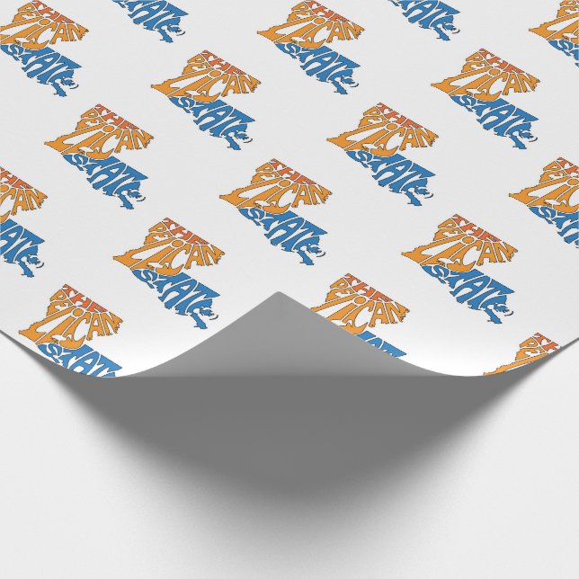 Papel De Regalo Louisiana Nickname Word Art (Esquina)