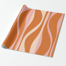 Papel De Regalo Lounge Moderno de Mid Century Modelo Ogee Retro