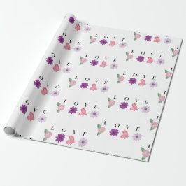 Papel De Regalo LOVE Butterfly, Romantic Pink