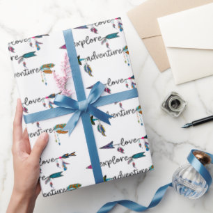 Papel De Regalo Love Explore Adventure Arrow Tribal Boho Design