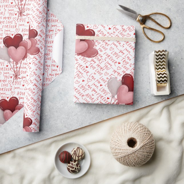 Papel De Regalo Love Vibes Wrapping Paper (Artesanía)