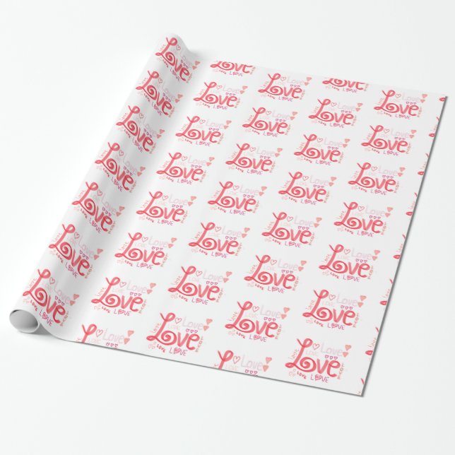 Papel De Regalo LOVE Wrapee Paper (Desenrollado)