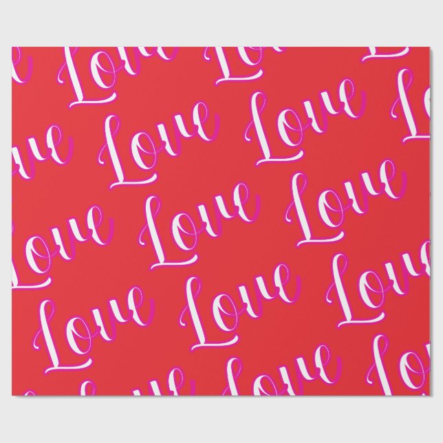 Papel De Regalo "Love" Wrapping Paper (Superficie plana)