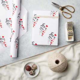 Papel De Regalo Love You Wrapping Paper