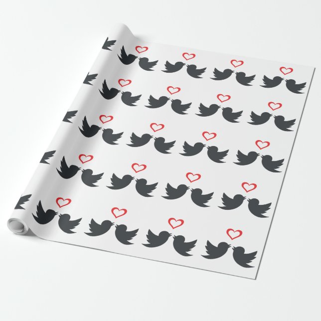 PAPEL DE REGALO LOVEBIRDS (Desenrollado)