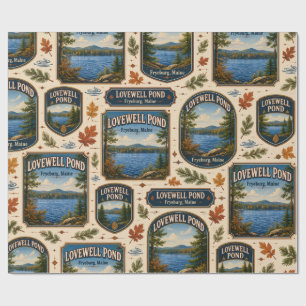 Papel De Regalo Lovewell Pond Fryeburg Maine Viajes Antiguos