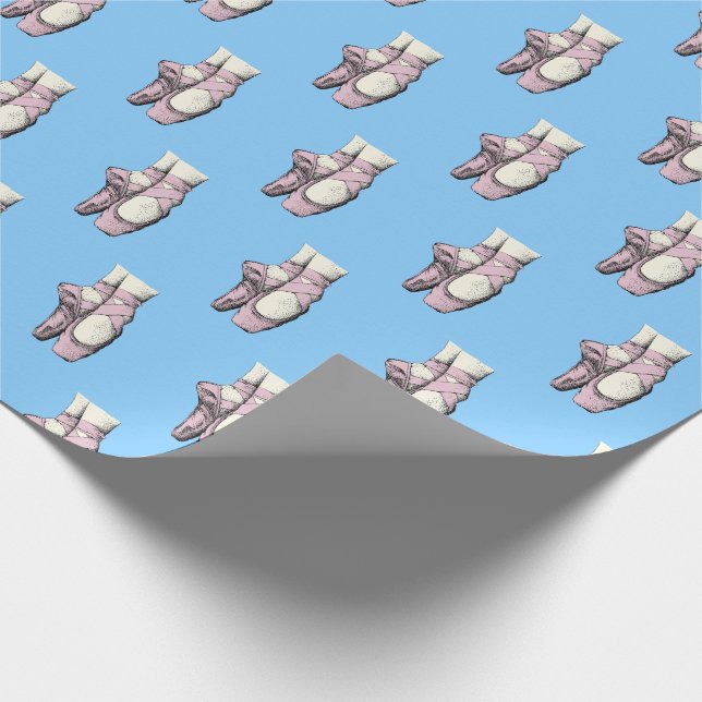 Papel De Regalo Lt Pink Ballerina Shoes En Pointe FL Sky BG