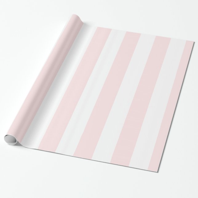 Papel De Regalo Lt Rosa Blanco Extra Grande Patrón de Rayas (Desenrollado)