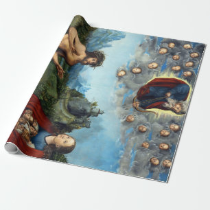 Papel De Regalo Lucas Cranach el Cristo Mayor y la Virgen