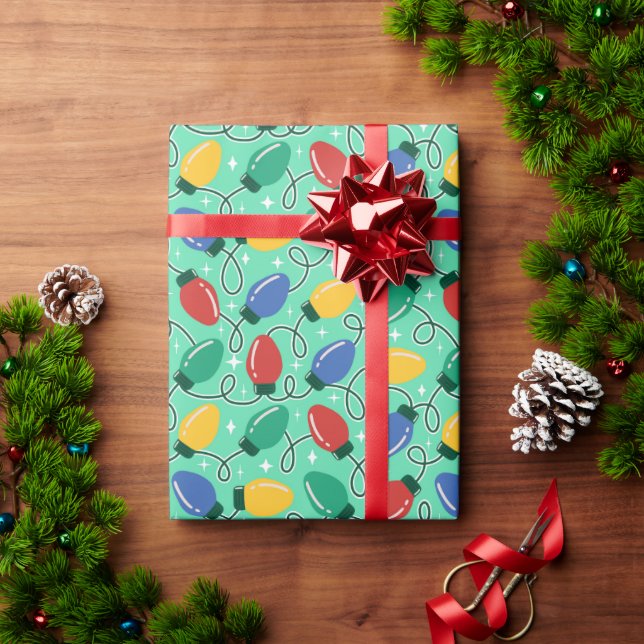 Papel De Regalo Luces alegres y brillantes  (Regalo de vacaciones)