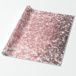 Papel De Regalo Luces Brillantes Rosa Dorado para Niñas Brillantes<br><div class="desc">papel de envolver personalizado</div>