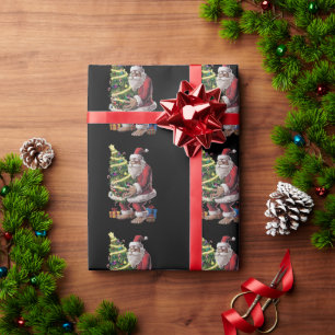 Papel De Regalo Luces de árbol de Navidad Bigfoot Navidades Amante