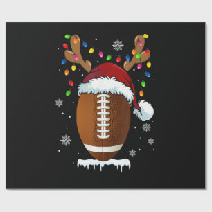 Papel De Regalo Luces de Balón de Fútbol de Navidad Chicos Diverti