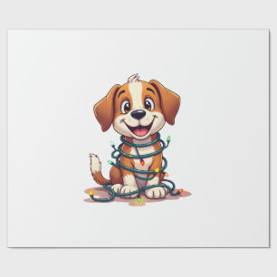 Papel De Regalo Luces de Beagle Alegre